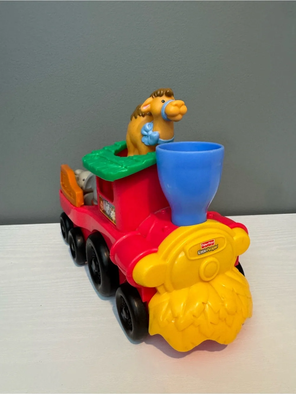 Colorful Animal fisher price little people Train Toy - Red, Blue, Green, Orange